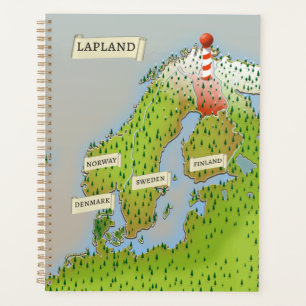 Karte von Lappland Planer
