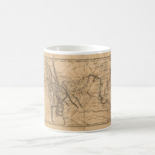 Karte von Lewis u. von Clark über Western Amerika Kaffeetasse