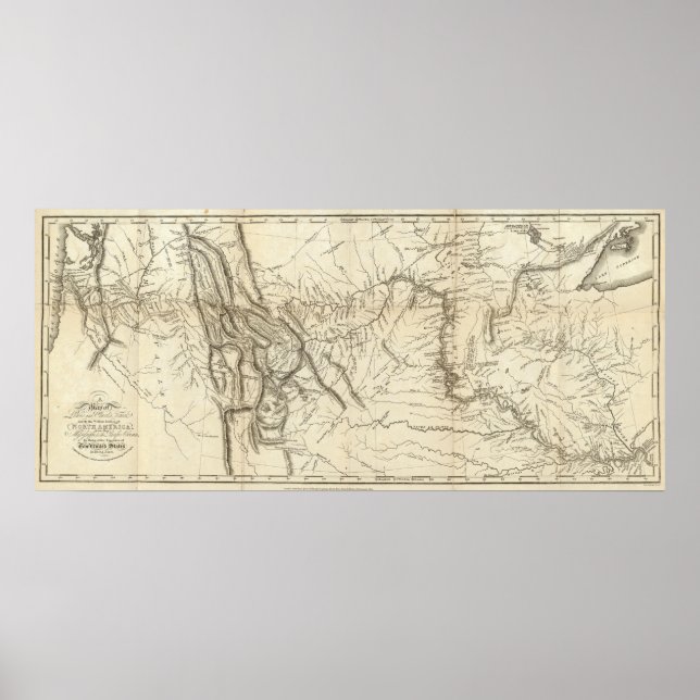 Karte von Lewis und Clark's Track Poster (Vorne)