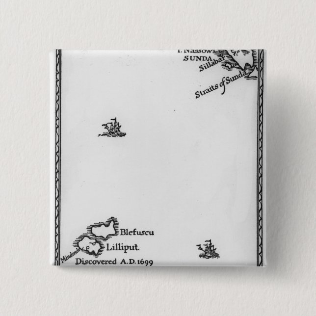 Karte von Lilliput und von Blefuscu Button (Vorderseite)