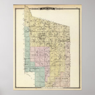 Karte von Lincoln County Poster
