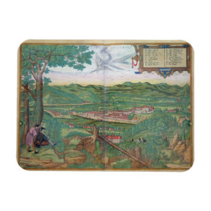 Karte von Linz, von "Civitates Orbis Terrarum" Magnet
