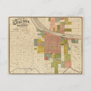 Karte von Little Rock und Argenta, Arkansas (1888)