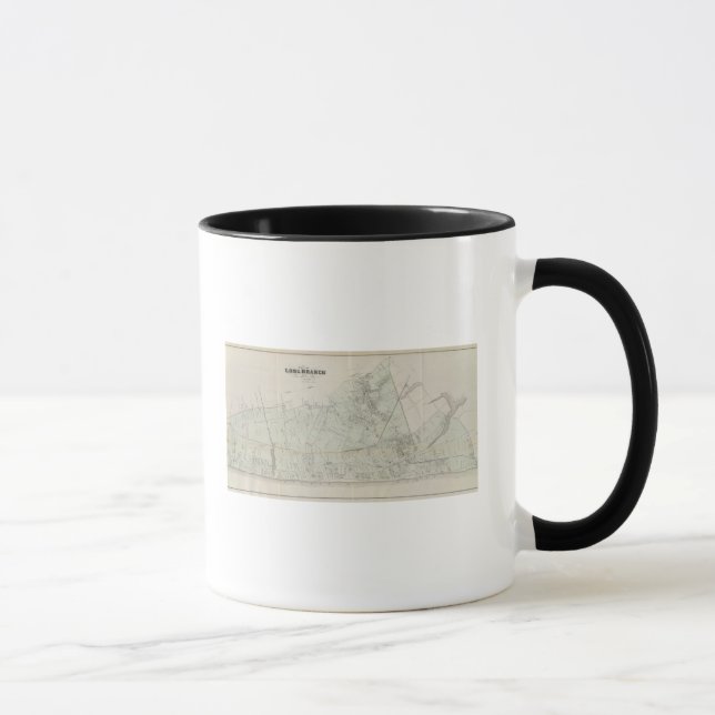 Karte von Long Branch, NJ Tasse (Rechts)