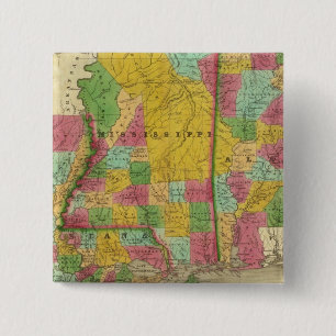 Karte von Louisiana, Mississippi und Alabama Button