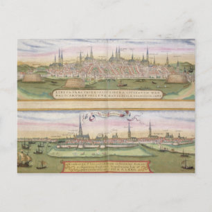 Karte von Lubeck und Hamburg, von 'Civitates Orbis