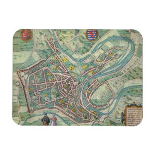 Karte von Luxemburg, von 'Civitates Orbis Terrarum Magnet