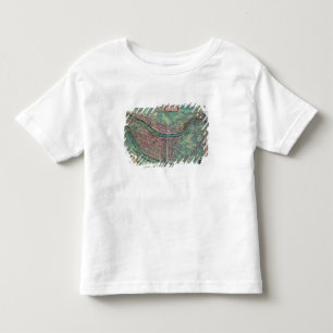 Karte von Lyon, von "Civitates Orbis Terrarum" Kleinkind T-shirt