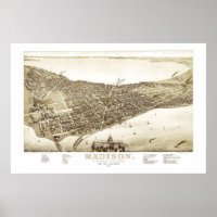 Karte von Madison, Wisconsin von 1885