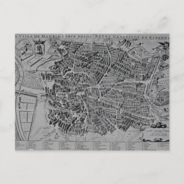 Karte von Madrid (Vorderseite)