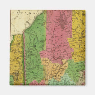 Karte von Maine, New Hampshire und Vermont Magnet