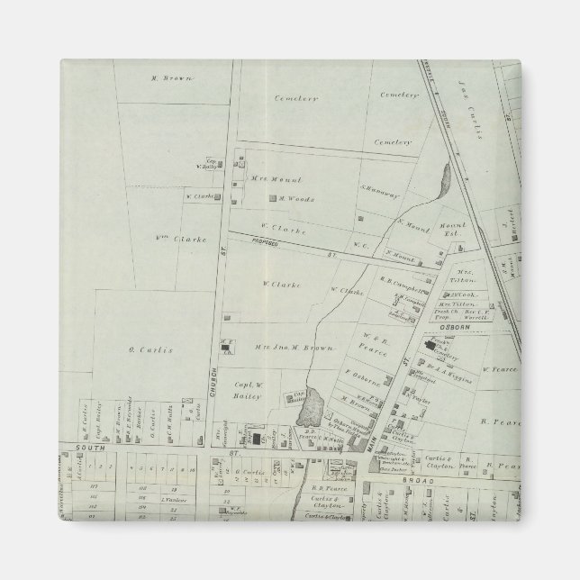 Karte von Manasquan, New Jersey Magnet (Vorne)