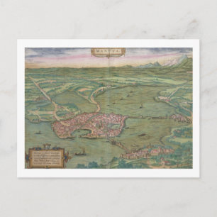 Karte von Mantua, von 'Civitates Orbis Terrarum' v