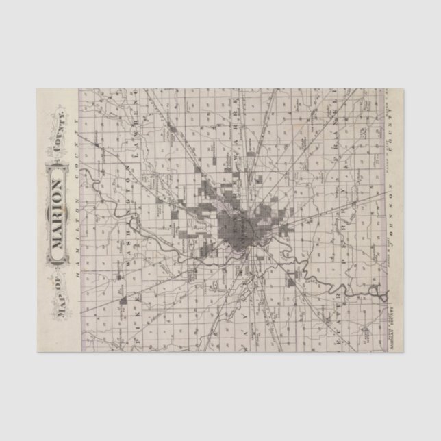 Karte von Marion County 2 Seidenpapier (Vorderseite)