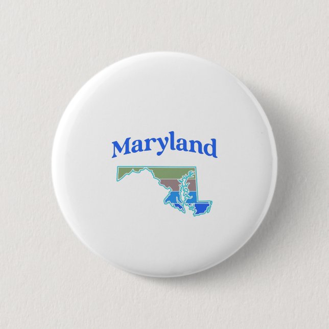 Karte von Maryland Button (Vorderseite)