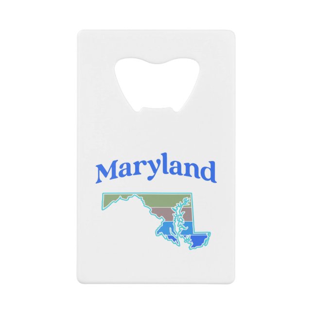 Karte von Maryland Geldbeutel Flaschenöffner (Vorderseite)