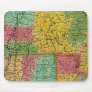 Karte von Massachusetts und Connecticut Mousepad