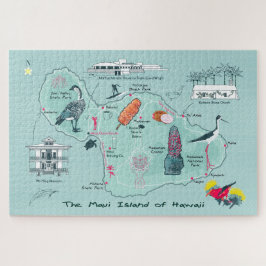 Karte von Maui, Hawaii Jigsaw Puzzle