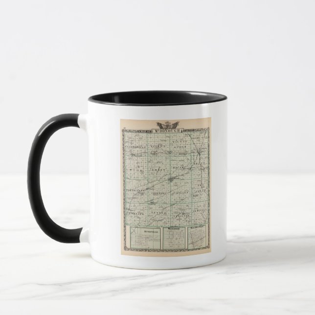Karte von McDonough Landkreis, Rushville Tasse (Links)