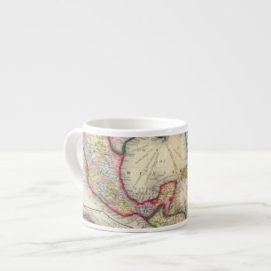 Karte von Mexiko, Mittelamerika Espressotasse