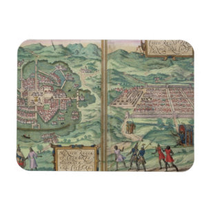 Karte von Mexiko und von Cuzco, von 'Civitates Magnet