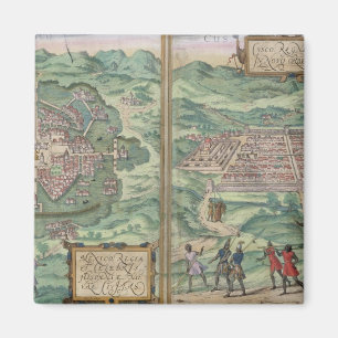 Karte von Mexiko und von Cuzco, von 'Civitates Magnet