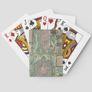 Karte von Mexiko und von Cuzco, von 'Civitates Spielkarten