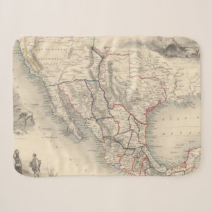 Karte von Mexiko, von Kalifornien und von Texas Sherpadecke