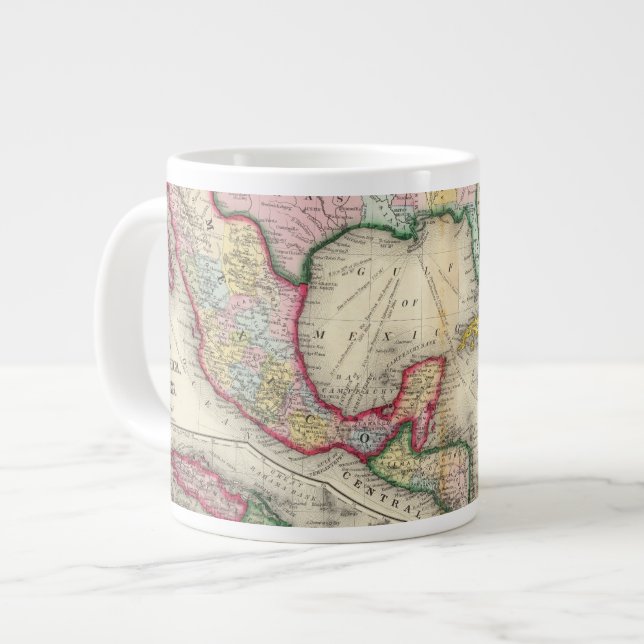 Karte von Mexiko, Zentralamerika Jumbo-Tasse (Vorderseite Links)