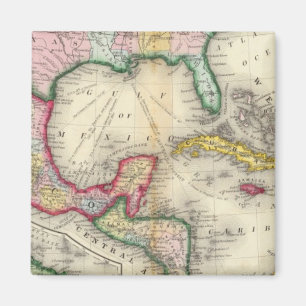 Karte von Mexiko, Zentralamerika Magnet