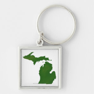 Karte von Michigan Schlüsselanhänger