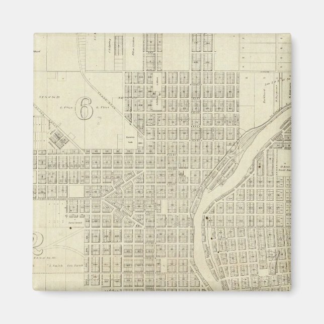 Karte von Milwaukee Magnet (Vorne)