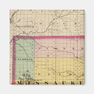 Karte von Missaukee Landkreis, Michigan Magnet