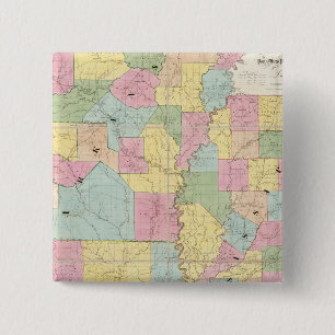 Karte von Mississippi, Louisiana und Arkansas Button