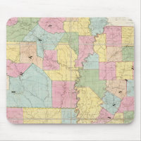 Karte von Mississippi, Louisiana und Arkansas