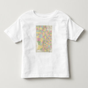 Karte von Mississippi, von Louisiana u. von Kleinkind T-shirt