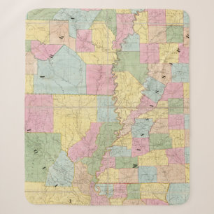 Karte von Mississippi, von Louisiana u. von Sherpadecke