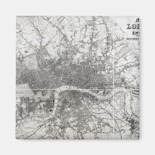 Karte von modernem London und von seiner Umgebung, Magnet