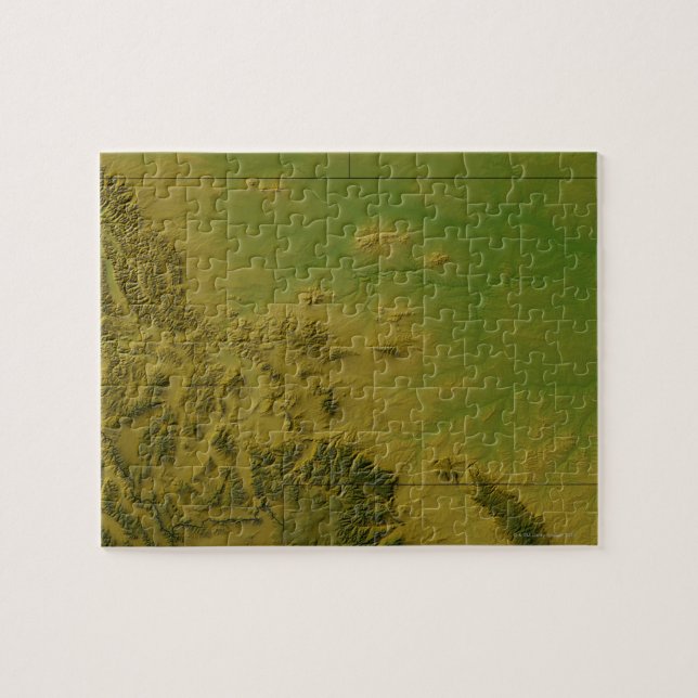 Karte von Montana (Horizontal)