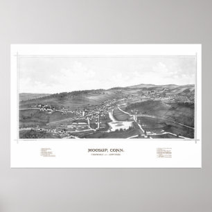Karte von Moosup, CT von 1889 Poster