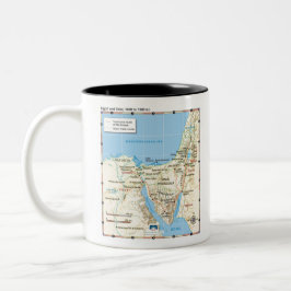 Karte von Moses-Exodus Ägypten und Sinai 1400 bis Zweifarbige Tasse