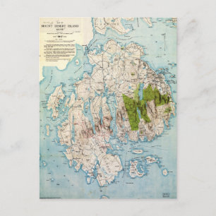 Karte von Mount Desert Island, Maine (1917)