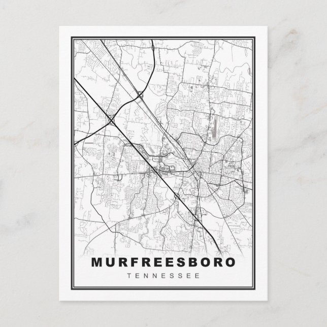 Karte von Murfreesboro (Vorderseite)