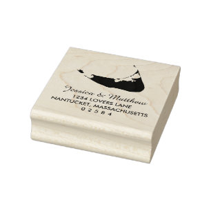 Karte von Nantucket Massachusetts Wedding Gummistempel