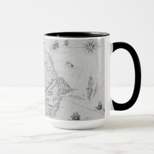 Karte von neuem Frankreich oder von Kanada Tasse