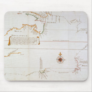 Karte von neuem Holland   jetzt Australien 3 Mousepad