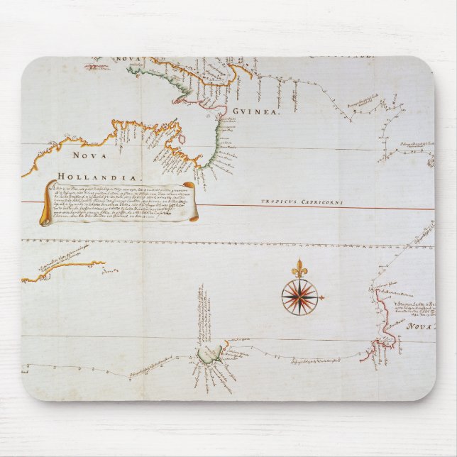 Karte von neuem Holland | jetzt Australien 3 Mousepad (Vorne)