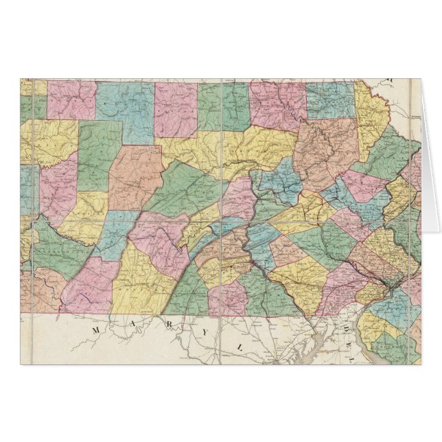 Karte von New Jersey und Pennsylvania (Vorderseite (Horizontal))