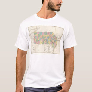 Karte von New-Jersey und von Pennsylvania T-Shirt