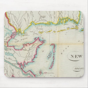 Karte von New Orleans und Nachbarland Mousepad